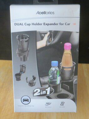 Car 2 in 1 Cup Holder Expander, Dual Cup Holder Expander Car Multifunctional